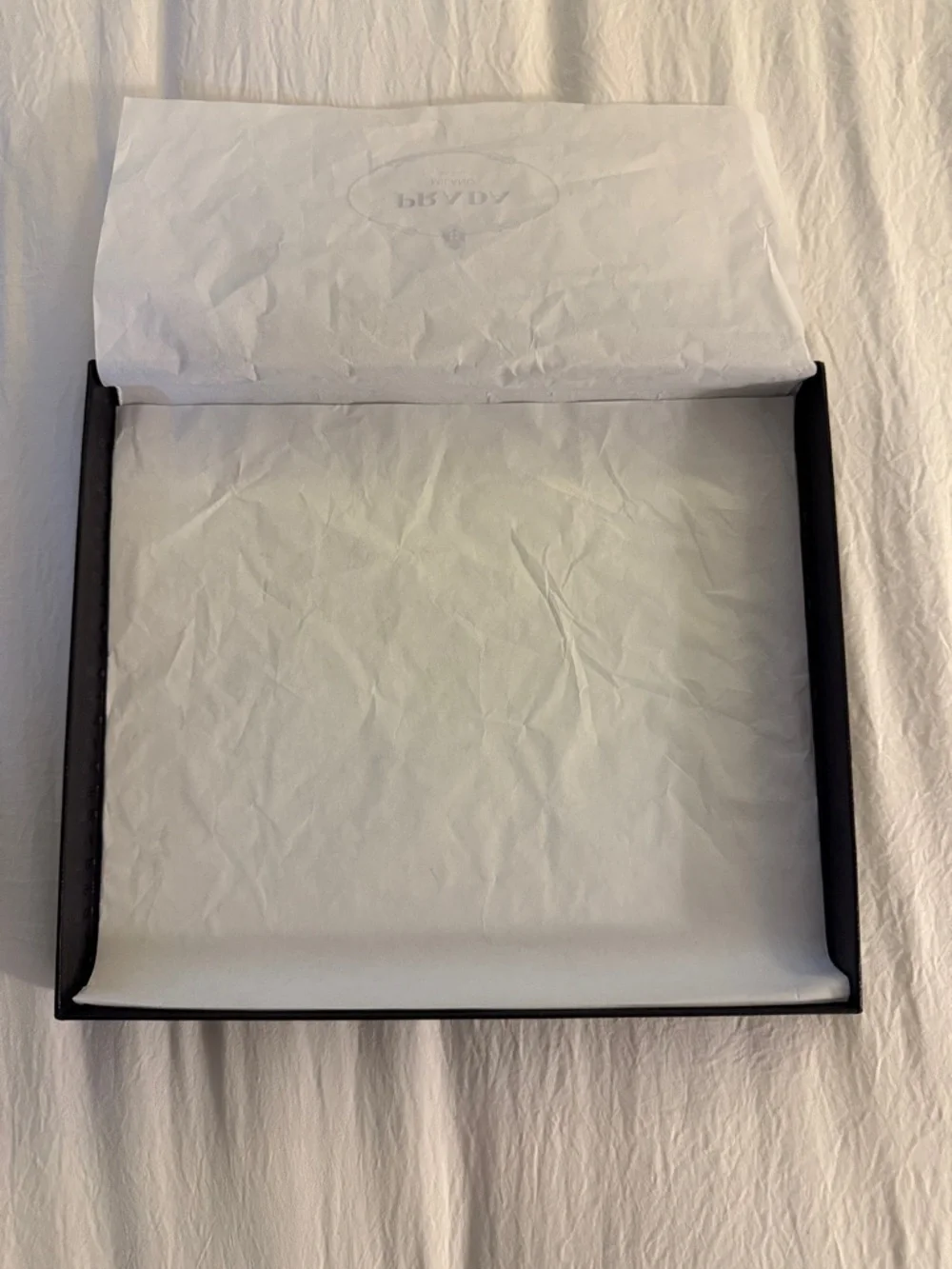 Pravda Gift Box with Prada Tissue and Envelope for Authentication Card